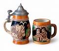 Lot de 2 chopes artisanales vintage – KING Western Germany
